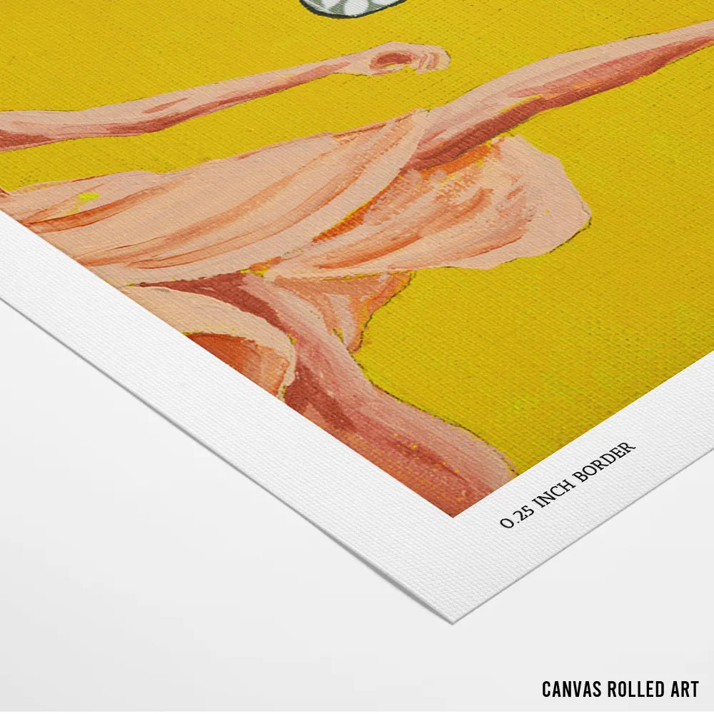 Dancing Ballerina Yellow Women Illustration Wall Art Poster - XS / Matte Paper / Rolled Art - Nook At You