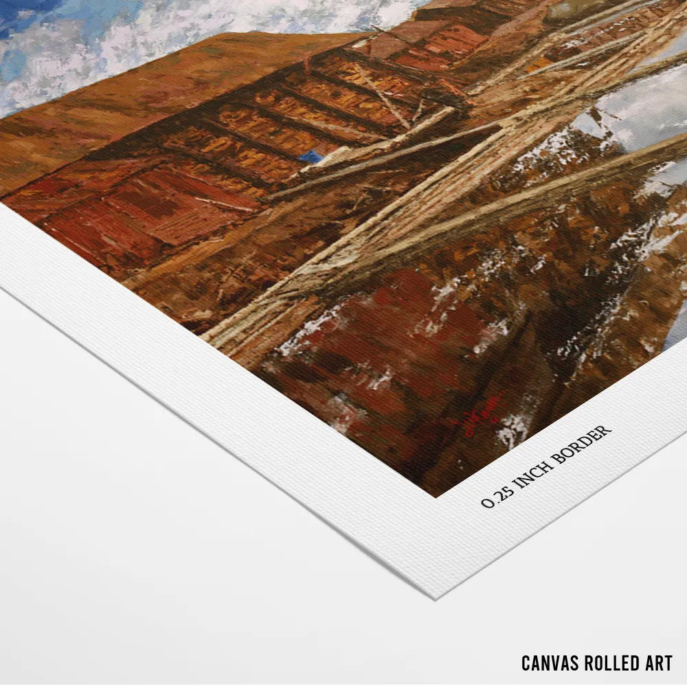 Traditional Saltworks Scene Landscape Poster - XS / Matte Paper / Rolled Art - Nook At You