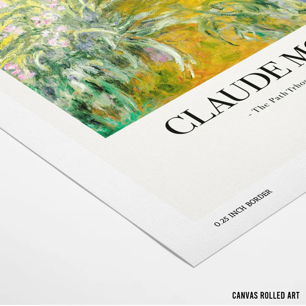 Claude Monet - The Path Through The Irises Vintage Museum Poster - XS / Matte Paper / Rolled Art - Nook At You