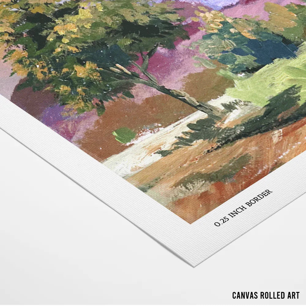 Pastel Cloudscape Tree Landscape Painting - XS / Matte Paper / Rolled Art - Nook At You