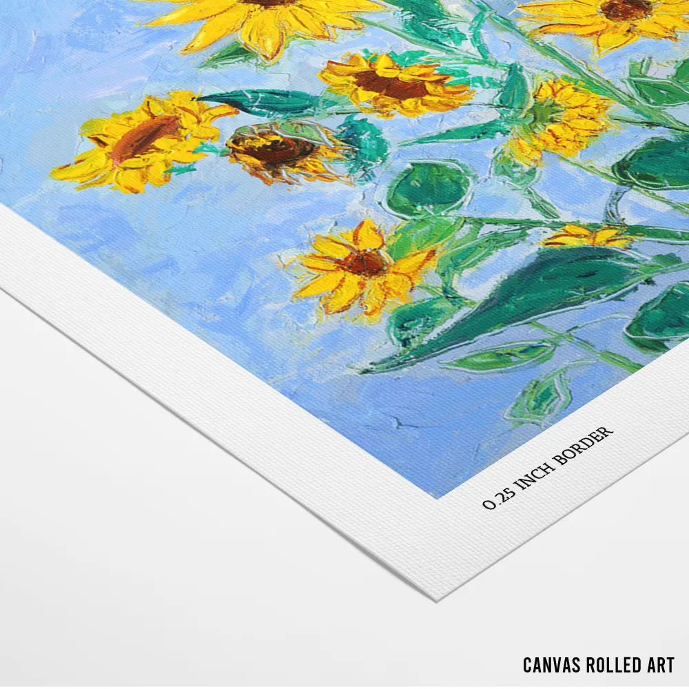 Golden Sunflowers Botanical Painting - XS / Matte Paper / Rolled Art - Nook At You