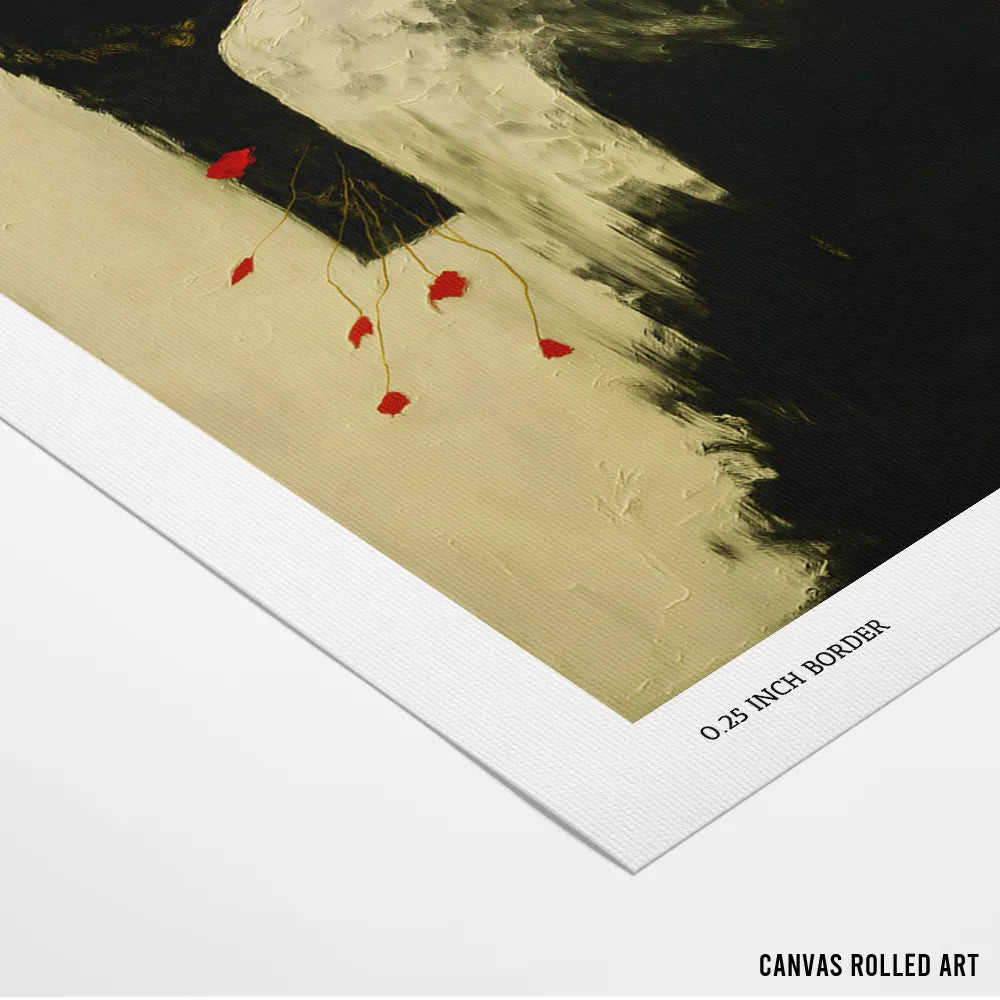 Abstract Couple Poppies Wall Art For Living Room - XS / Matte Paper / Rolled Art - Nook At You
