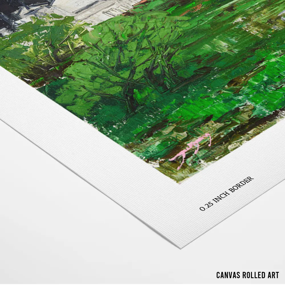 Waterside Mansion Reflections Landscape Wall Art - XS / Matte Paper / Rolled Art - Nook At You