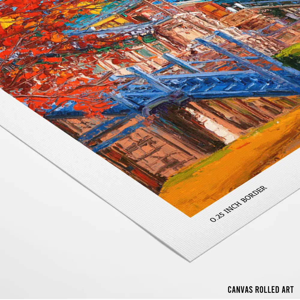Vibrant Autumn Temple Landscape Canvas Wall Art - XS / Matte Paper / Rolled Art - Nook At You