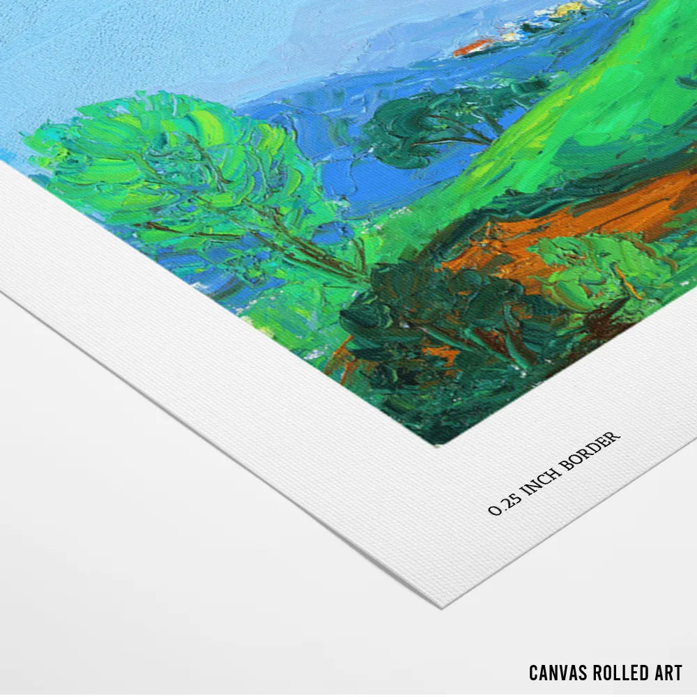 Vibrant Green Hills Landscape Wall Art Poster - XS / Matte Paper / Rolled Art - Nook At You