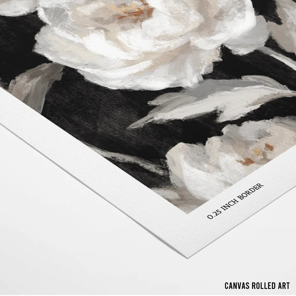 Moonlit Petals Botanical Painting - XS / Matte Paper / Rolled Art - Nook At You