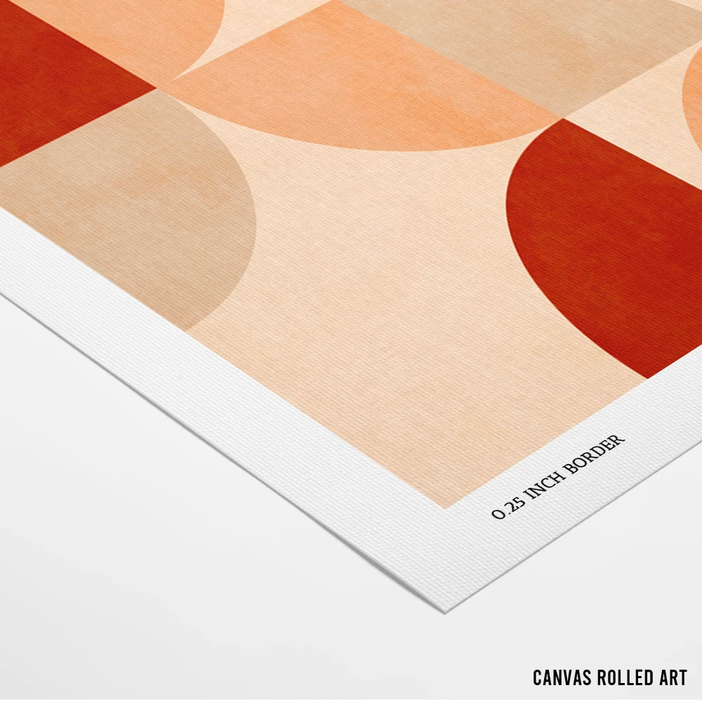 Autumn Mid Century Earthy Geometric Wall Art - XS / Matte Paper / Rolled Art - Nook At You