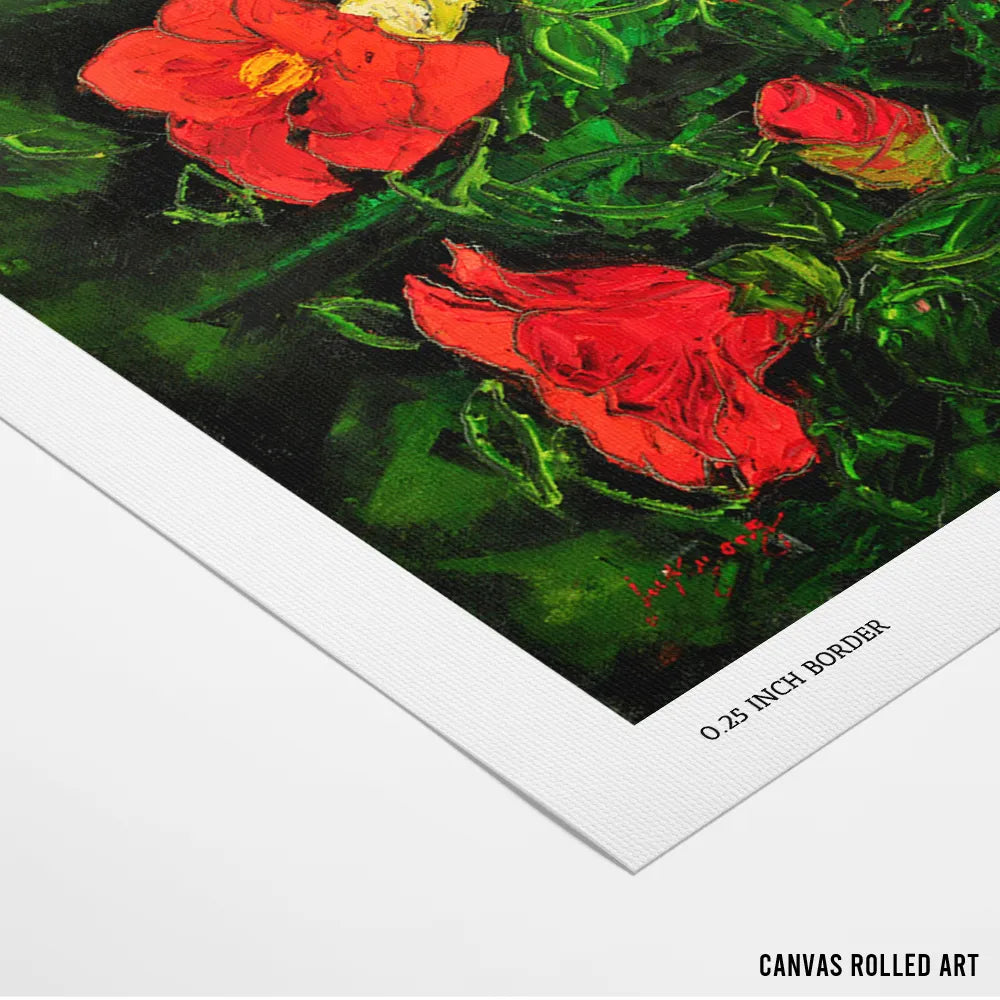 Vibrant Red Flowers Botanical Wall Art Poster - XS / Matte Paper / Rolled Art - Nook At You