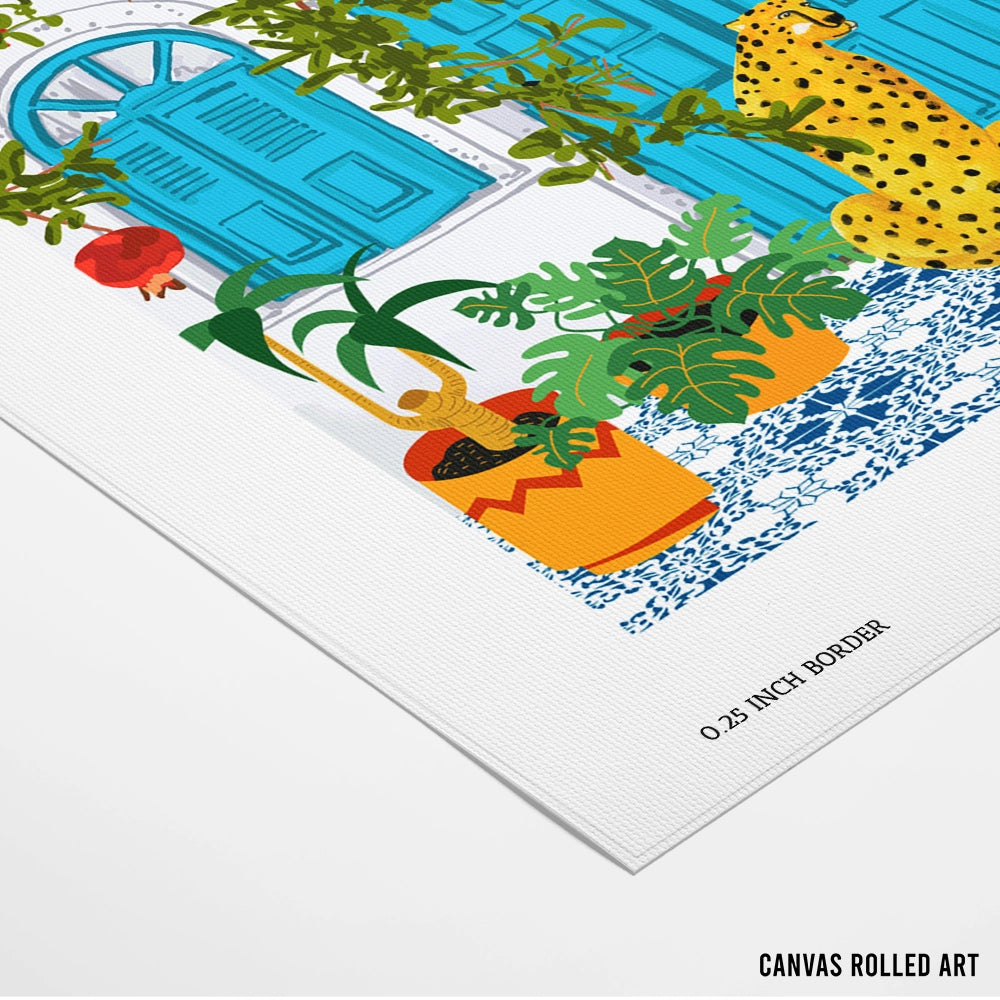 Cheetah Villa Tropical Wall Art - XS / Matte Paper / Rolled Art - Nook At You