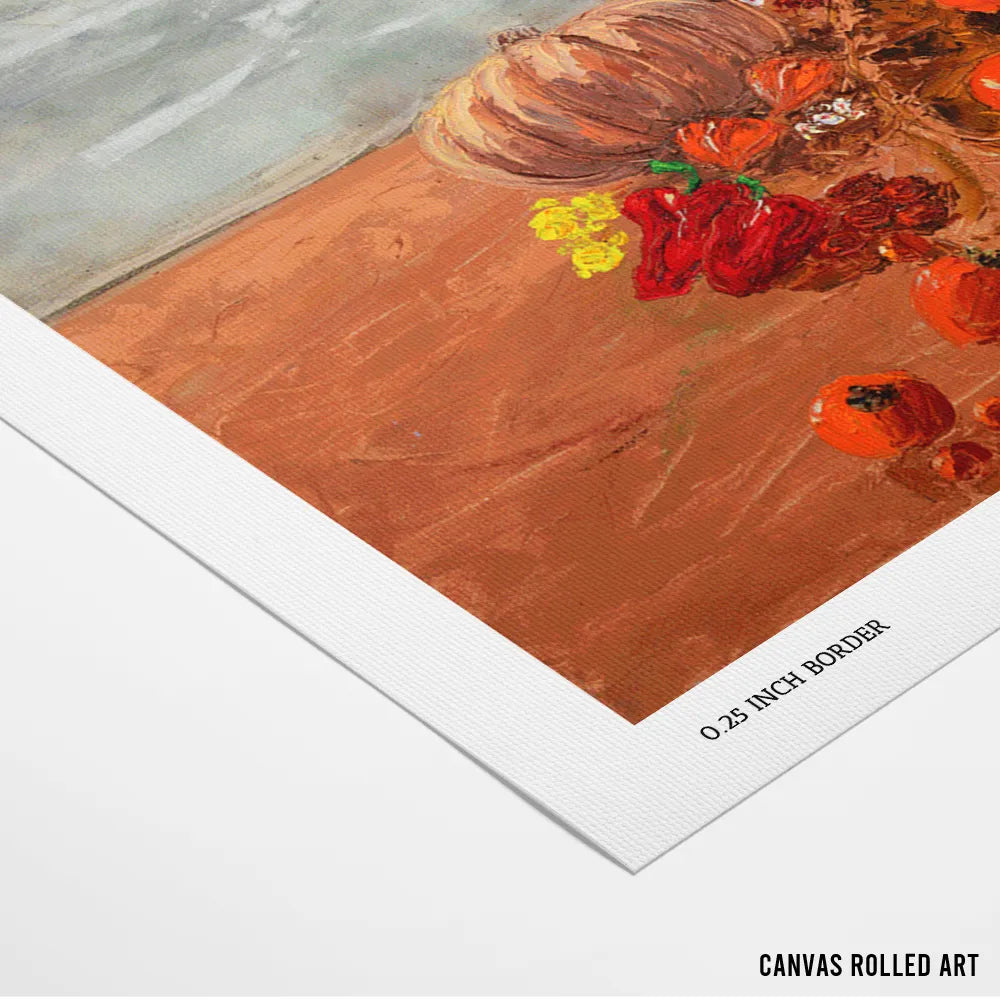 Vibrant Fall Harvest Abstract Wall Art Print - XS / Matte Paper / Rolled Art - Nook At You