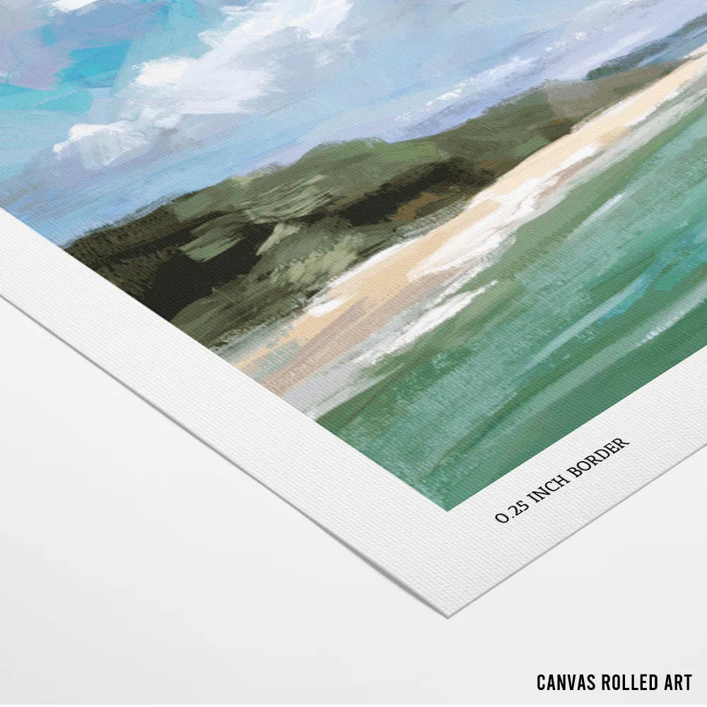 Peaceful Beach Scene Landscape Wall Art Poster - XS / Matte Paper / Rolled Art - Nook At You