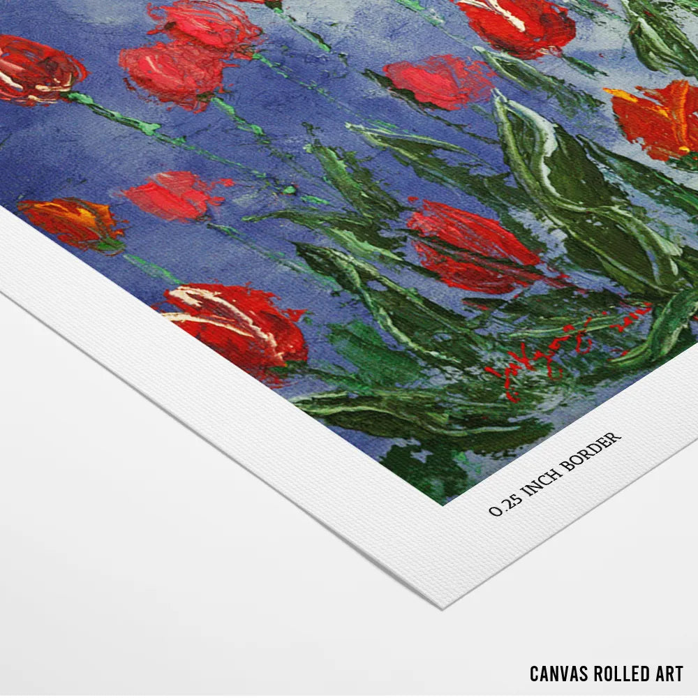 Dramatic Spring Tulips Botanical Wall Art Poster - XS / Matte Paper / Rolled Art - Nook At You