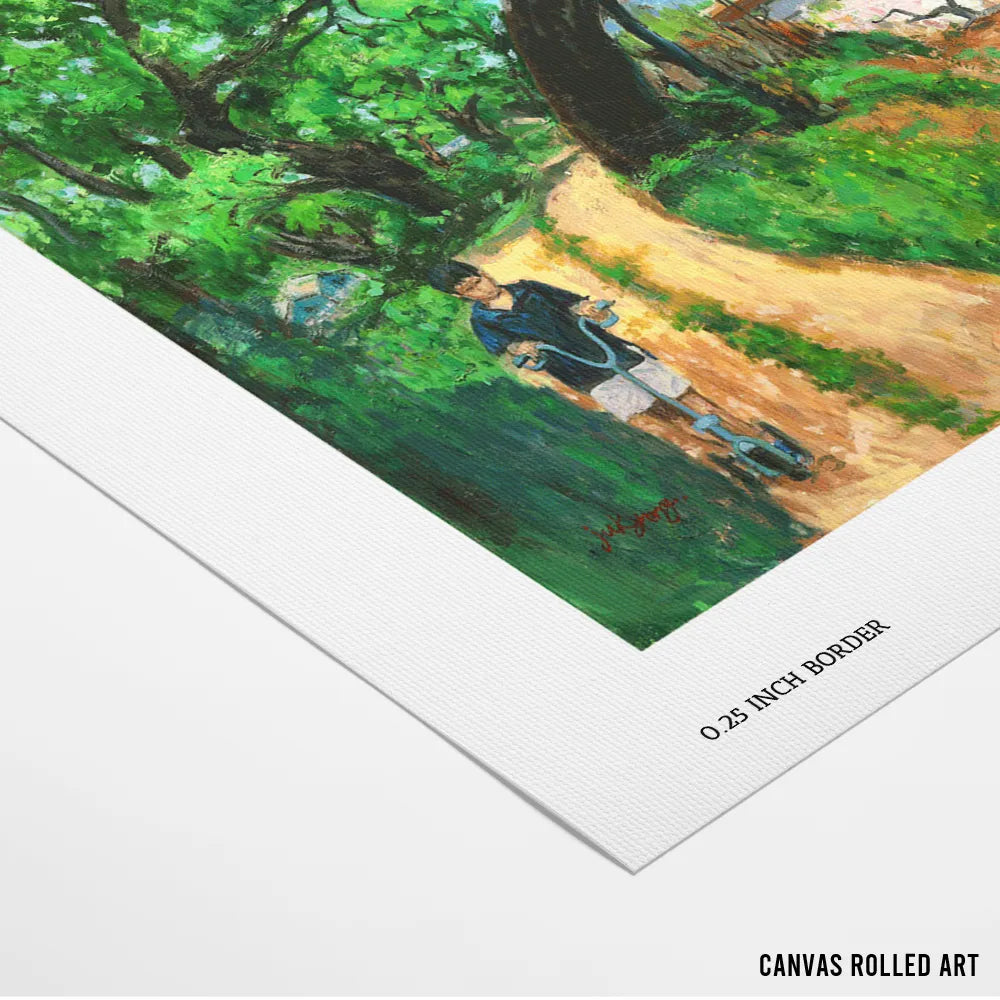 Childhood Spring Path Canvas Landscape Wall Art - XS / Matte Paper / Rolled Art - Nook At You