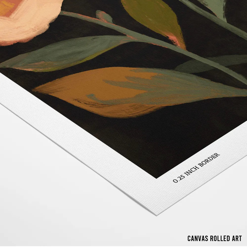 Midnight Blooms Botanical Painting - XS / Matte Paper / Rolled Art - Nook At You
