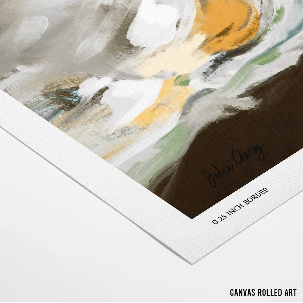 Fluid Abstract Landscape Wall Art For Living Room - XS / Matte Paper / Rolled Art - Nook At You