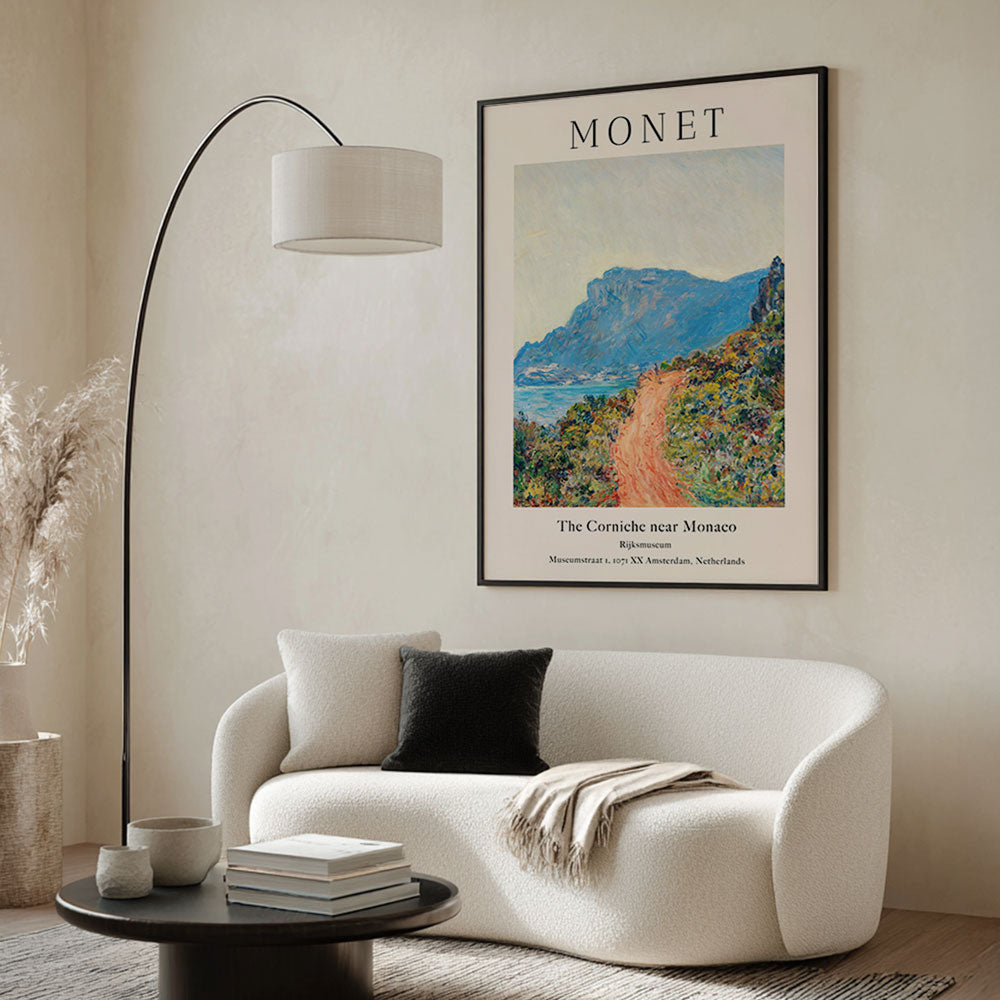 Claude Monet- The Corniche Near Monaco Landscape Painting - XS / Canvas / Rolled Art - Nook At You