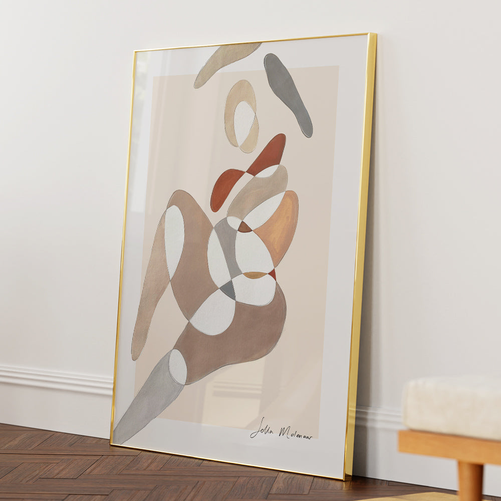 Flowing Silhouettes Abstract Art Prints - XS / Matte Paper / Rolled Art - Nook At You