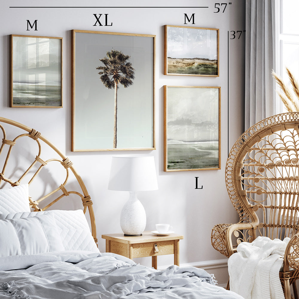 Elemental Harmony Gallery Wall Set of 4 - 57Wx37H / Matte Paper / Rolled Art - Nook At You