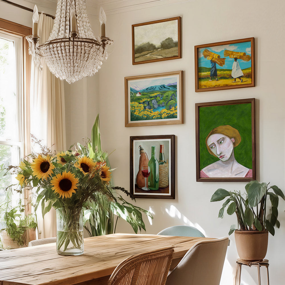 Sunlit Stories Gallery Wall Set Of 5 - 37Wx37H / Matte Paper / Rolled Art - Nook At You