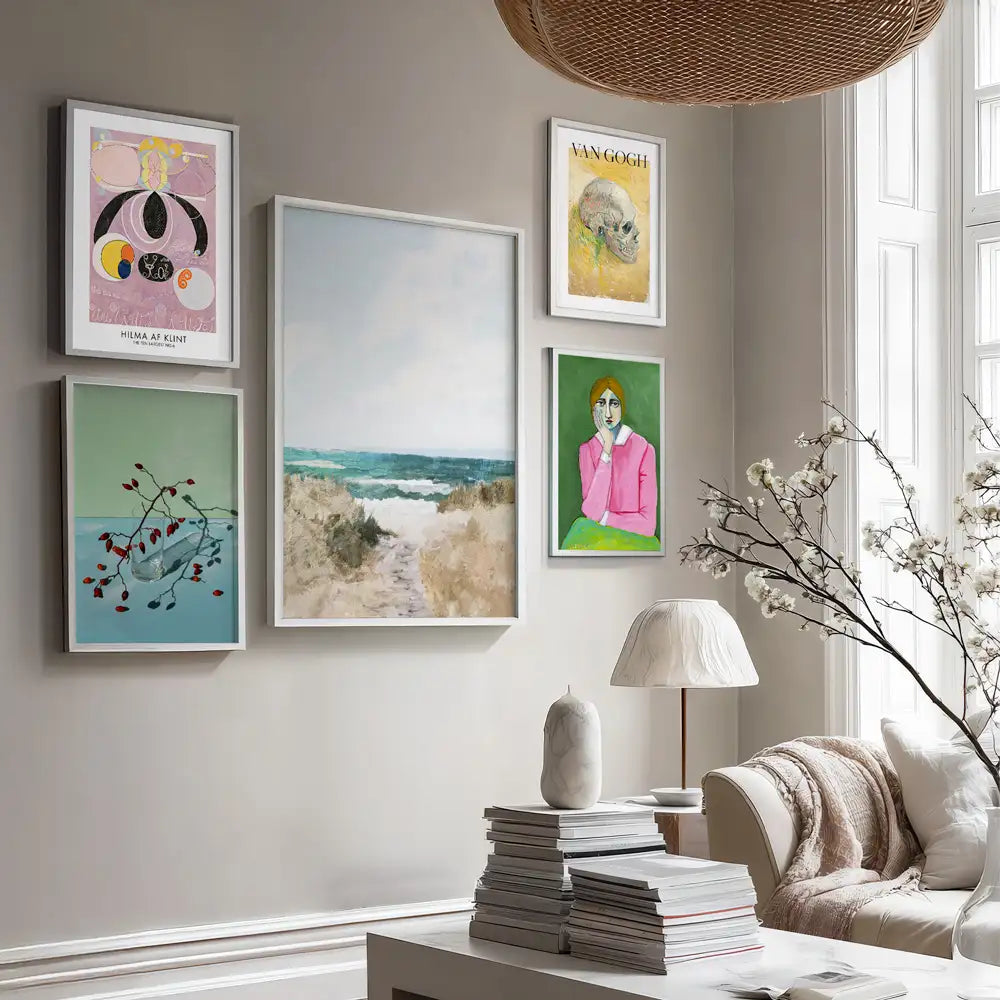 Soft Expressions Gallery Wall Set Of 5 - 57Wx45H / Matte Paper / Rolled Art - Nook At You