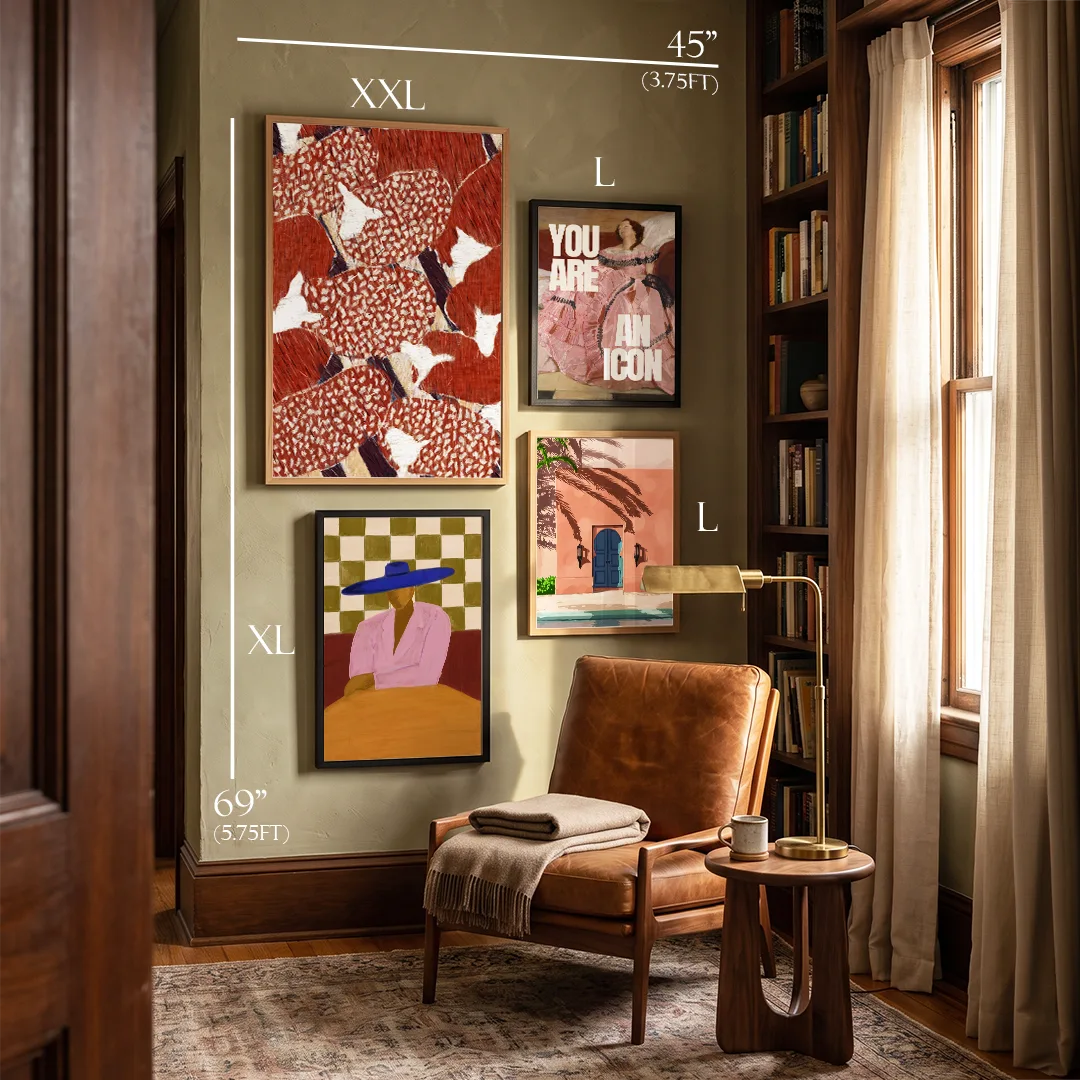 The Style Muse Gallery Wall Set of 4 - 45Wx69H / Canvas / Rolled Art - Nook At You