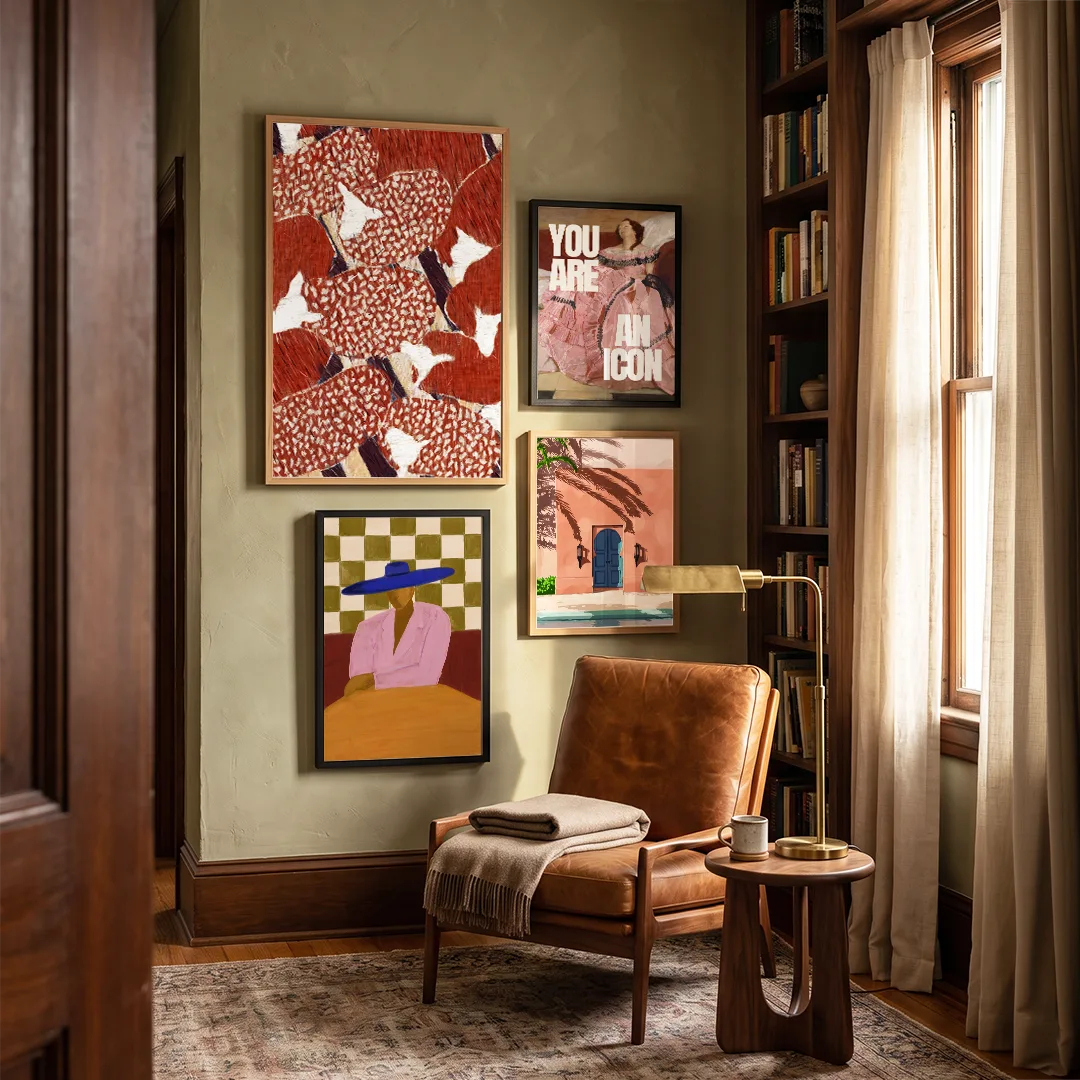 The Style Muse Gallery Wall Set of 4 - 45Wx69H / Canvas / Rolled Art - Nook At You