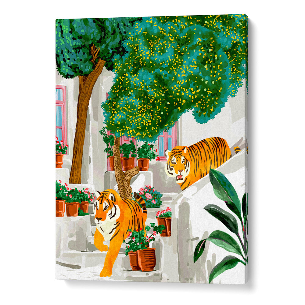 Tiger Tropical Luxury Villa Art Print - XS / Matte Paper / Rolled Art - Nook At You