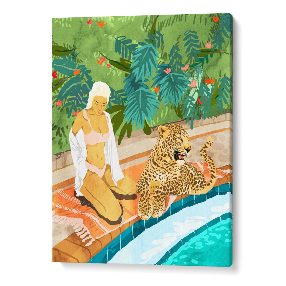 Cheetah On the Wild Side Botanical Wall Art - XS / Matte Paper / Rolled Art - Nook At You