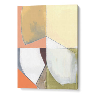 Dusty Pink Yellow Abstract Painting