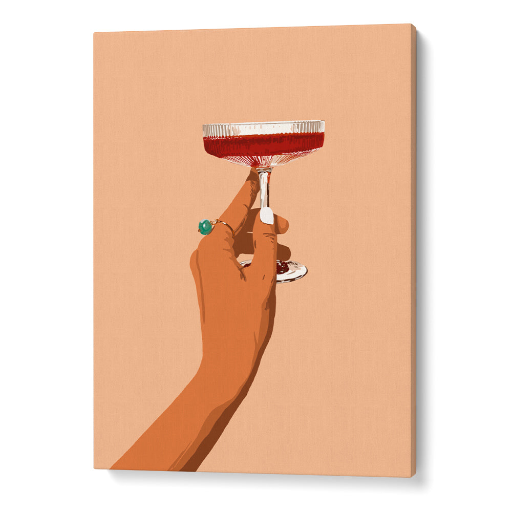 A Hand Holding A Glass Of Red Wine Art Print - XS / Matte Paper / Rolled Art - Nook At You