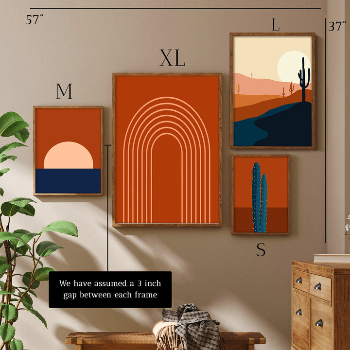Mid Century Gallery Wall Set of 4