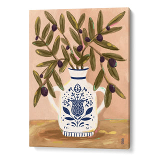 Olive Branches In a Pot Botanical Painting