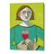 Lady with Red Wine Women Illustration Painting