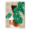 Monstera Plant Lady Boho Art Painting