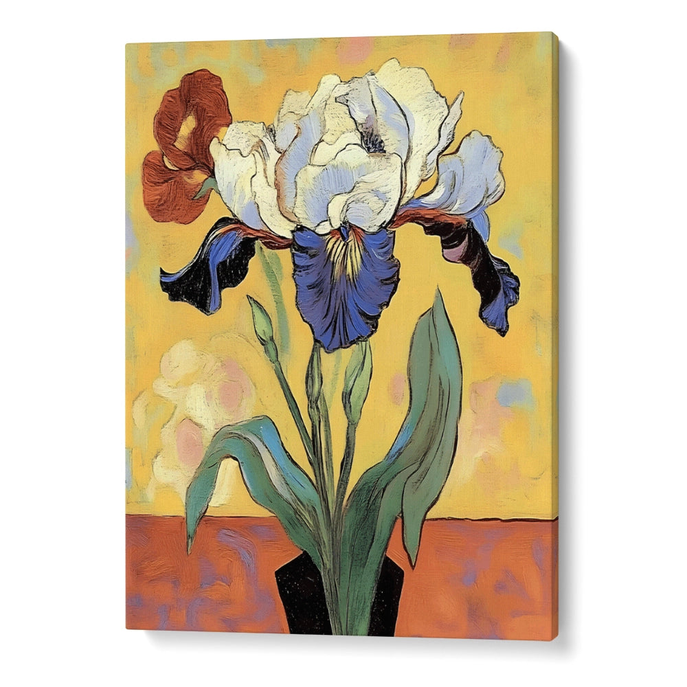 Iris In a Vase Botanical Wall Art Print - XS / Matte Paper / Rolled Art - Nook At You