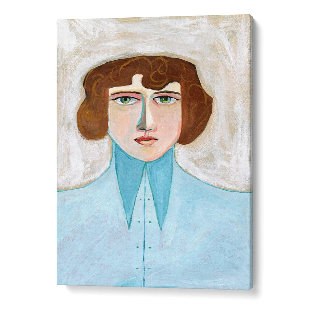 Serene Woman Portrait Canvas Painting - XS / Matte Paper / Rolled Art - Nook At You
