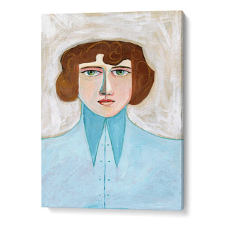 Serene Woman Portrait Canvas Painting