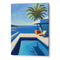 Blue Swimming Pool Landscape Painting