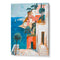 Mediterranean Village Landscape Canvas Painting