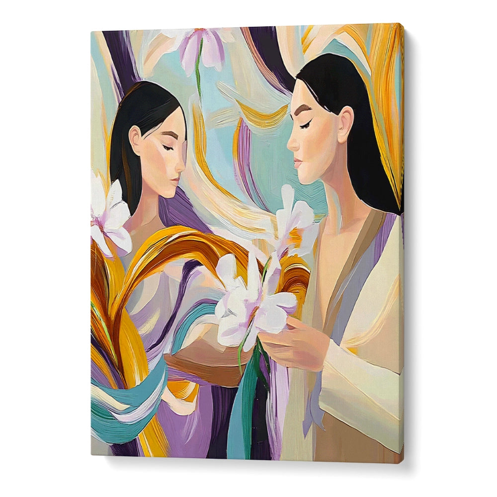 Held Between Us Women Illustration Wall Art Poster - XS / Matte Paper / Rolled Art - Nook At You