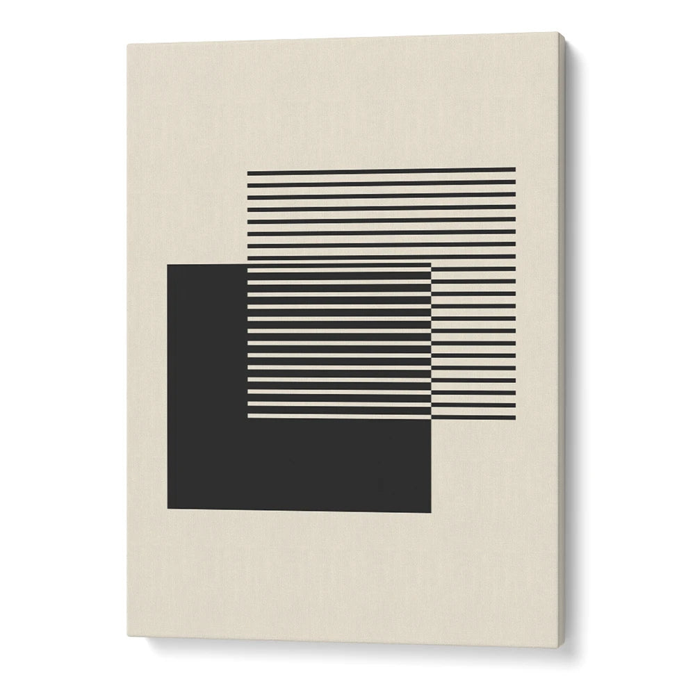 Layered Geometric Contrast Wall Art For Living Room - XS / Matte Paper / Rolled Art - Nook At You