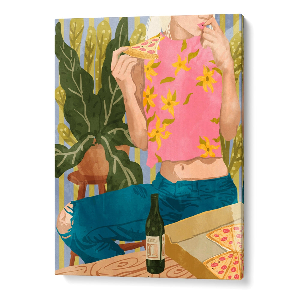 Pizza Boho illustrations For Wall - XS / Matte Paper / Rolled Art - Nook At You