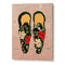 Elegant Floral Slippers Canvas Painting