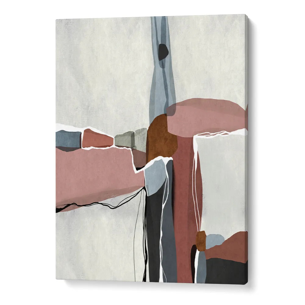 Muted Organic Shapes Abstract Painting - XS / Matte Paper / Rolled Art - Nook At You