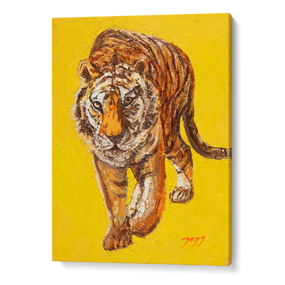 Intense Tiger Gaze Boho Wall Art For Living Room - XS / Matte Paper / Rolled Art - Nook At You