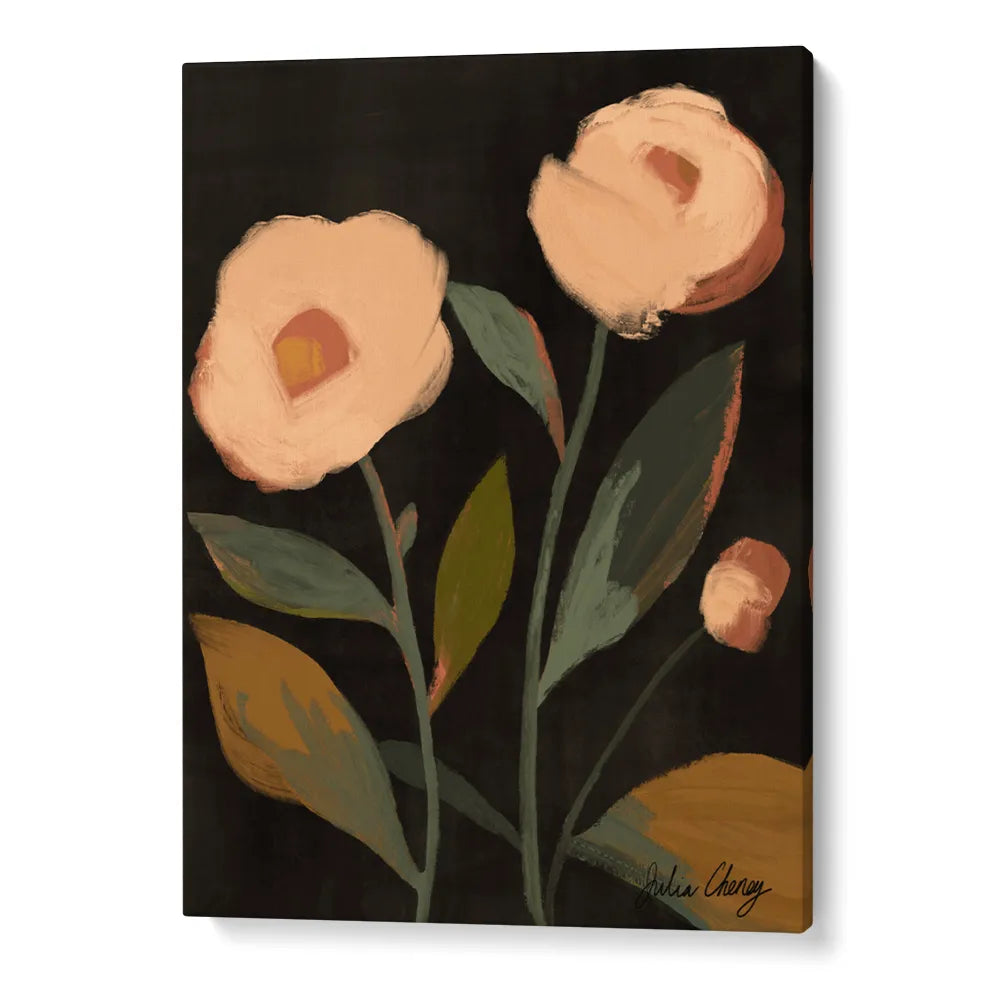 Midnight Blooms Botanical Painting - XS / Matte Paper / Rolled Art - Nook At You