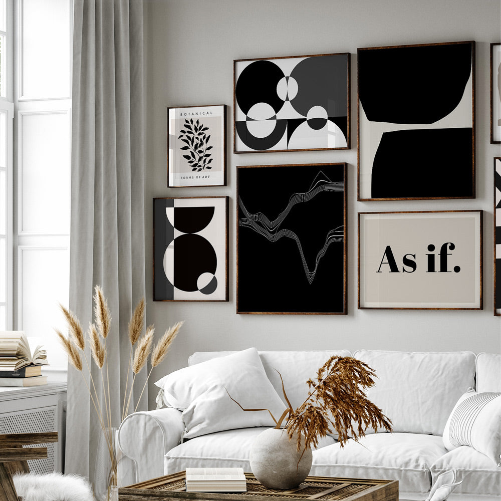 Monochrome Gallery Wall Set of 6 Nook At You Matte Paper Rolled Art