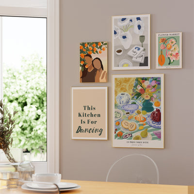 Kitchen Spice Gallery Wall Set of 5 Nook At You Matte Paper Rolled Art