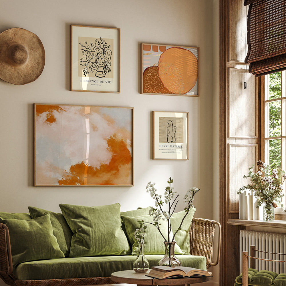 Abstract Painting Gallery Wall Set of 4 | Framed Gallery Wall Set ...
