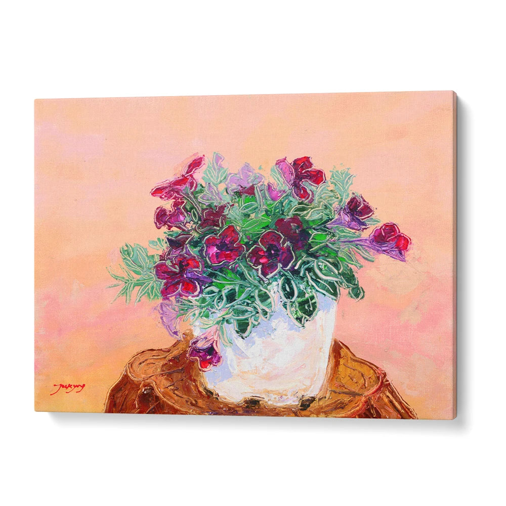 Vibrant Potted Flowers Floral Canvas Wall Art - XS / Matte Paper / Rolled Art - Nook At You